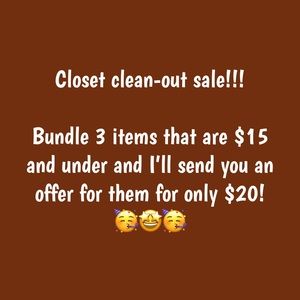Closet clean - out Sale!!!